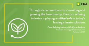 Through its commitment to innovating and growing the bioeconomy, the corn refining industry plays a critical role in today’s leading climate solutions.