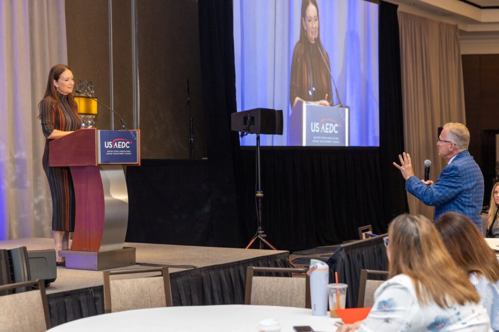 Agriculture Secretary Brooke Rollins was the keynote speaker at the U.S. Agricultural Export Development Council (USAEDC) 2025 Global Attaché Policy Forum & Consultations